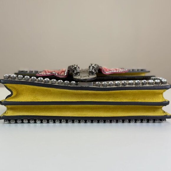 Gucci GG Logo Supreme Medium Dionysus Shoulder Bag With Diamond - Picture 7 of 9